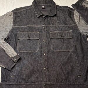 VTG 90’s Marithe Francois Girbaud Black and Gray Denim Jacket , 3X , $34